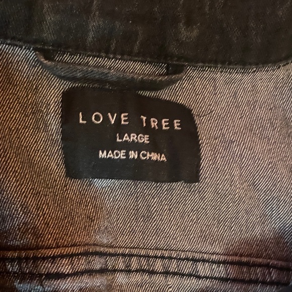 Love Tree Black Jacket with Orange Buttons - Picture 2 of 4